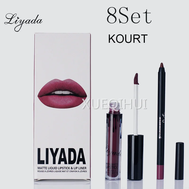7 Set KOURT 14 unids/lote 8 Набор Водонепроницаемый матовый бархат с добавкой не для увядающих губ матовый блесек для губ Губная помада набор для макияжа прочная жидкость - Цвет: 7 Set KOURT