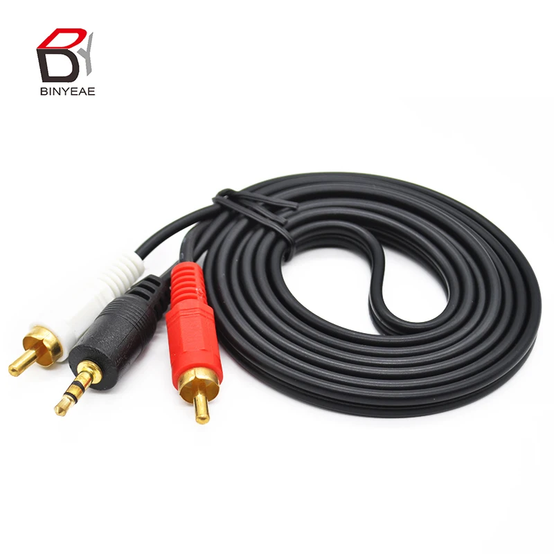 1 5 м Длина 3 мм вспомогательный кабель RCA MP3 аудиовыхода компьютер аудиодинамик