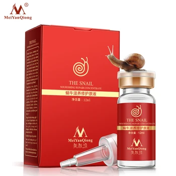 

High Quality Snail 100% pure plant extract Hyaluronic acid liquid whitening blemish serum ampoules anti-acne Rejuvenation Serum