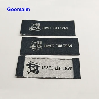 

high quality high-density brand clothes labels customzied handmade labels for sewing litter woven fabric labels for jeans