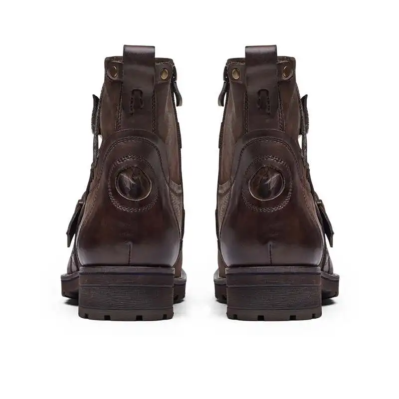 Mujer E Señoras brown Otoño Cuero Tobillo Nb279 Las La Femenino De Botas Black Pu Sapato Invierno Moda tYwSnq