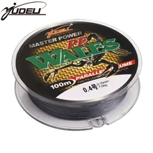 Yudeli бренд 4 плетеный супер сильный 100 м 4 пряди ткет Япония многонитевая PE плетеная леска 8LB 20LB 50LB 80LB