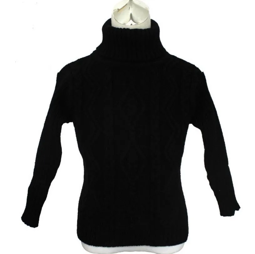 Свитер для маленьких мальчика или девочки зимне-осенний вязаный водолазка теплая врхняя одежда «унисекс» свитера
