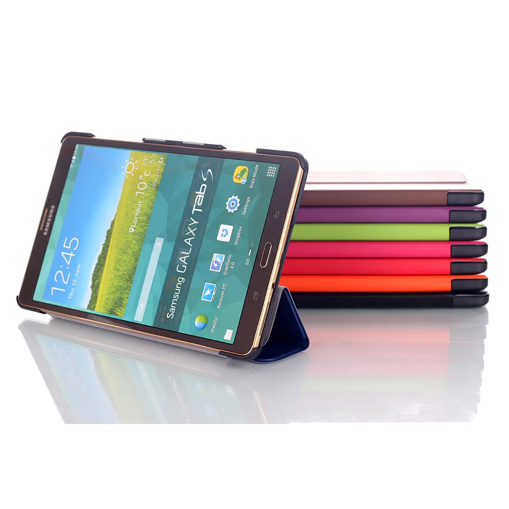 Для Samsung Galaxy Tab S 8 4 чехол из искусственной кожи с автоматическим просыпанием и