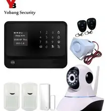 Yobang безопасности Wi-Fi GSM домашняя система охранной сигнализации с ip-камерой Цифровая Сигнализация с беспроводной интеллектуальным движения PIR Wifi сигнализация