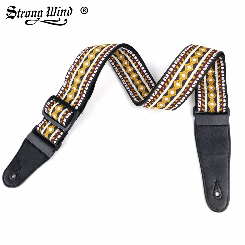 Guitar Straps For Acoustic Classical Folk Guitars Strap PU Ends
