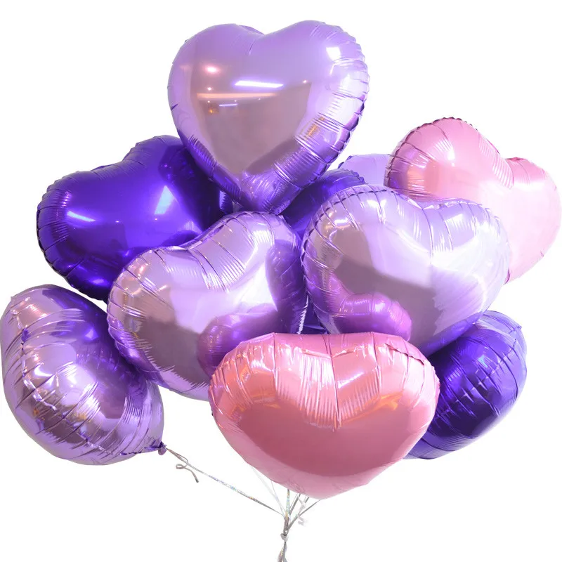 50 шт./упак. 25 см Гелиевый шар сердце Фольга воздушный шар надувной шарики ко дню рождения Год Вечерние Свадебные украшения 7zSH808