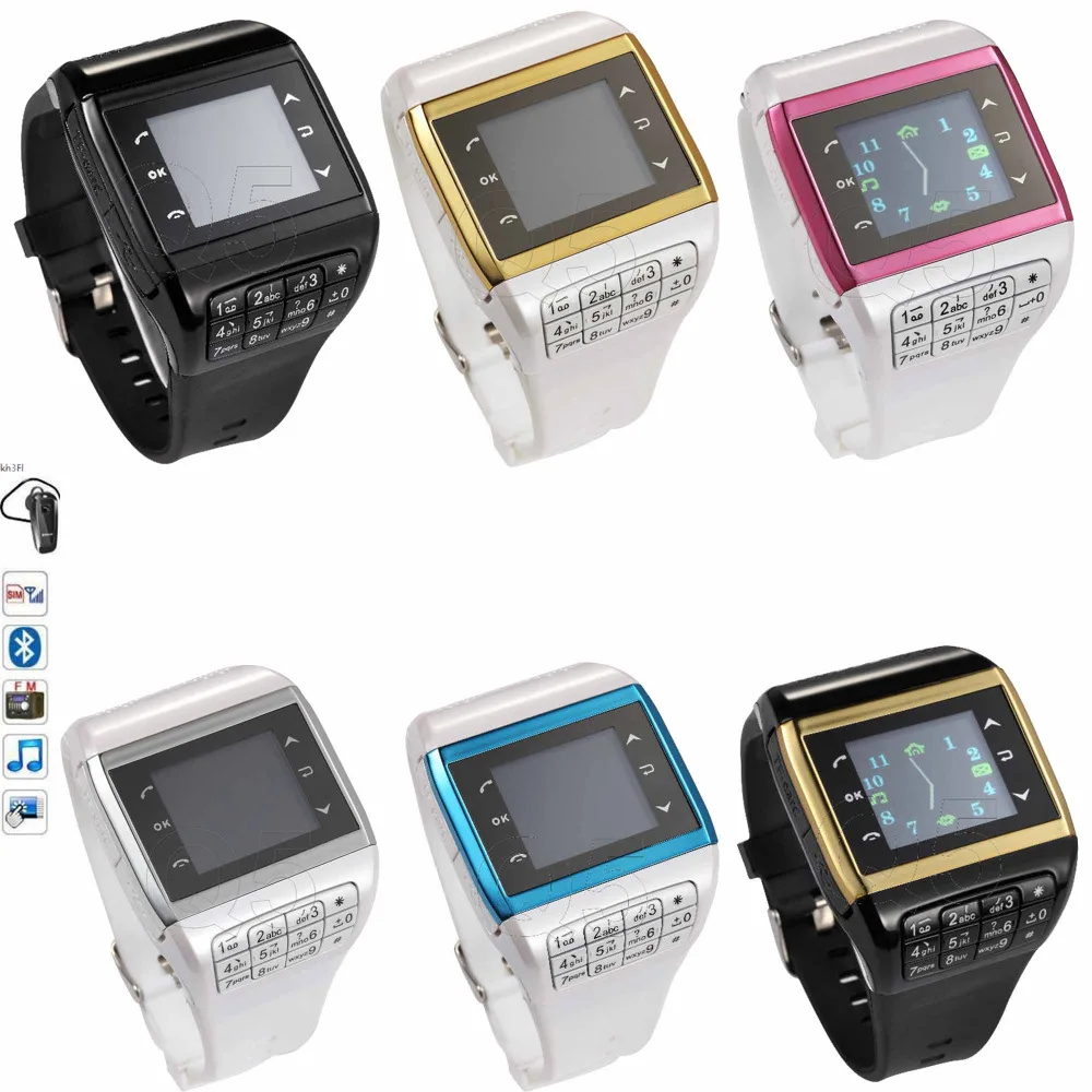 

2016 Q-05 GSM Bluetooth Smart Watch Mobile Phone Quad Band with 1.33'' Touch Screen Keyboard Support SIM Card MP3 MP4 Smartwatch