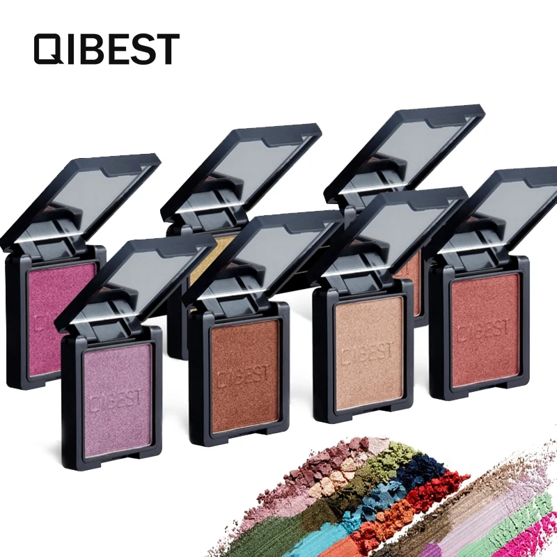 

QIBEST Brand Makeup set Single Eyeshadow Pallete Matte Pearl Light Glitter highlight Eye shadow Palette Sunset Cosmetic E18014