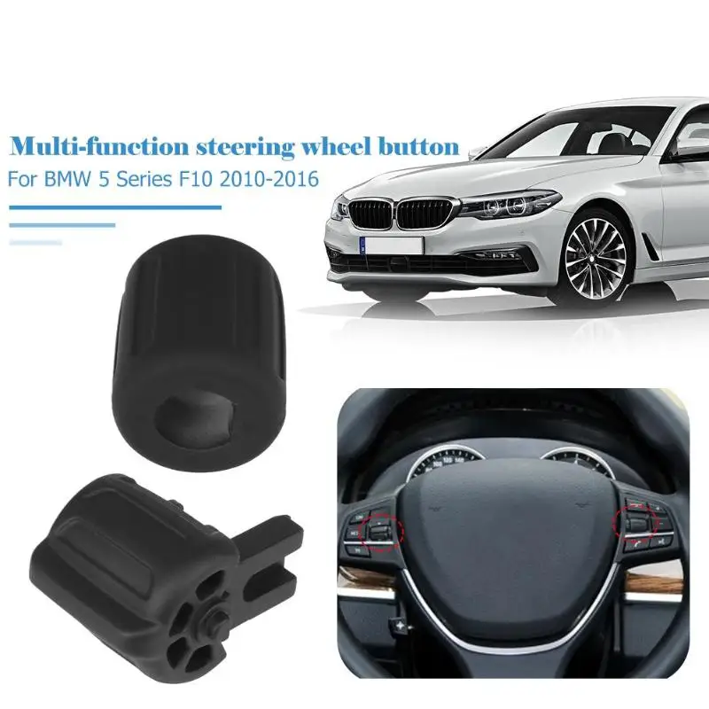 2pcs/set Steering Wheel Multifunction Switch Rubber Buttons for 5 Series GT F10 Steering Wheel Buttons