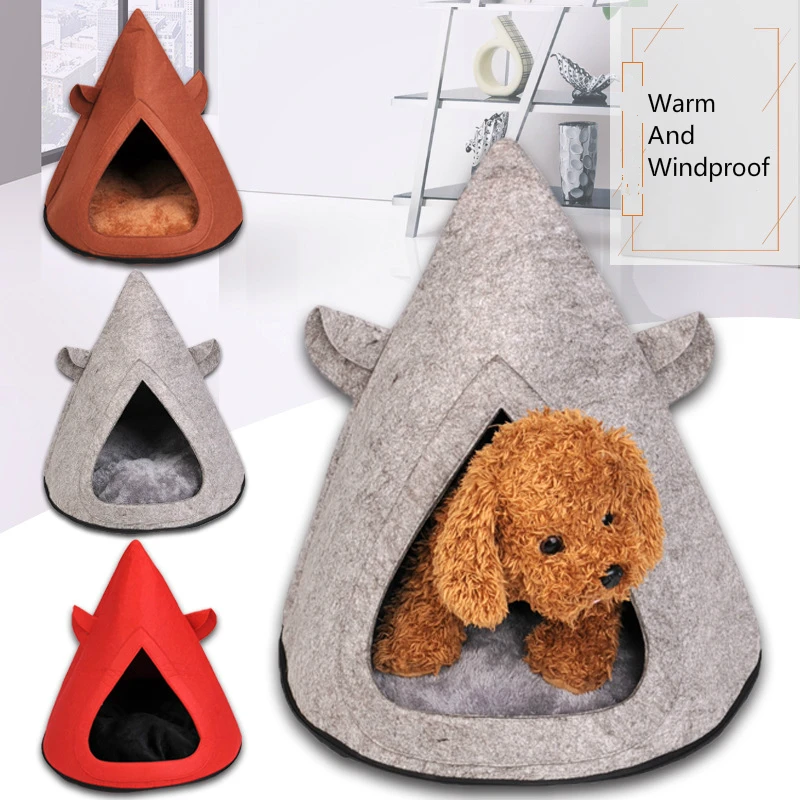 

Pet Dog House Nest With Mat Foldable Pet Dog Bed Cat Bed House For Small Medium Dogs Travel Kennels For Cats Pet Products
