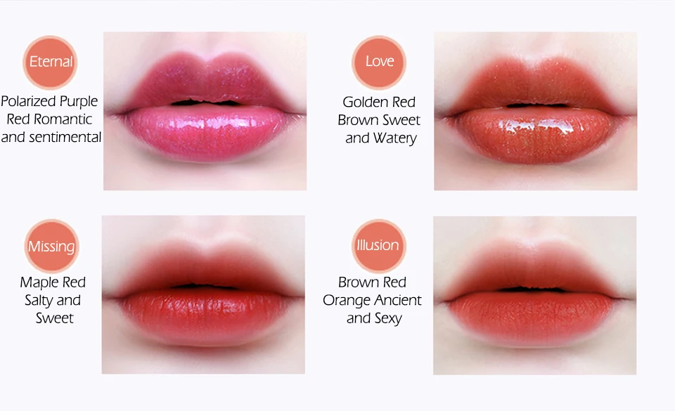 MEIKING Lip glaze lipstick set 4pcs Long-lasting color moisturizing Velvet Texture make up Hot Selling new Brown red orange