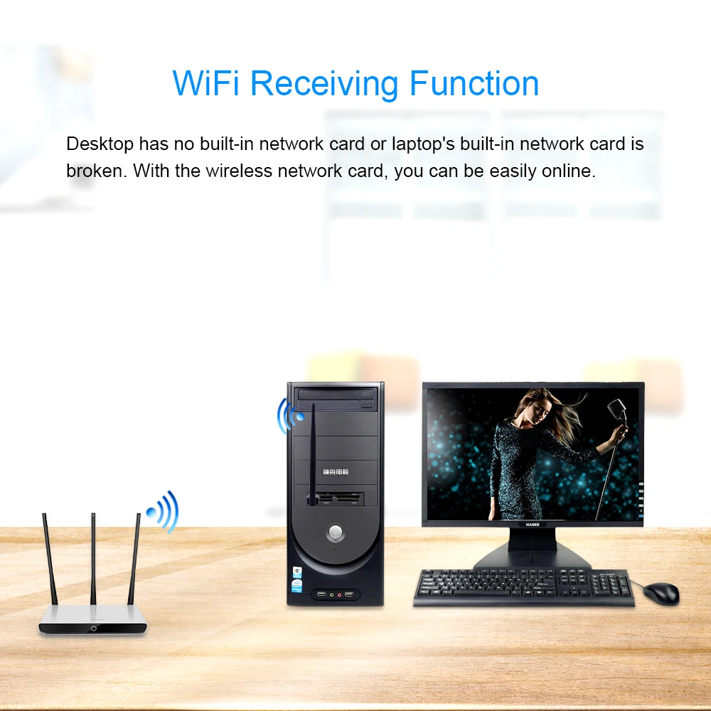 CHIPAL MT7601 150 Мбит/с USB WiFi адаптер приемник сетевая карта Беспроводной антенна 802.11b/g/n