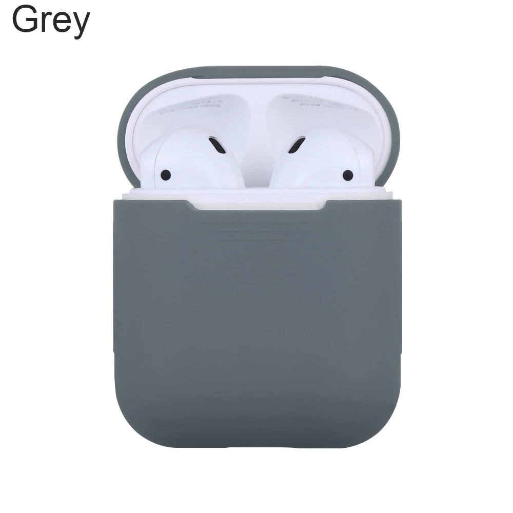 Мягкий силиконовый чехол для Apple Airpods, противоударный чехол для Apple AirPod, чехол s, Ультратонкий защитный чехол для наушников - Цвет: grey