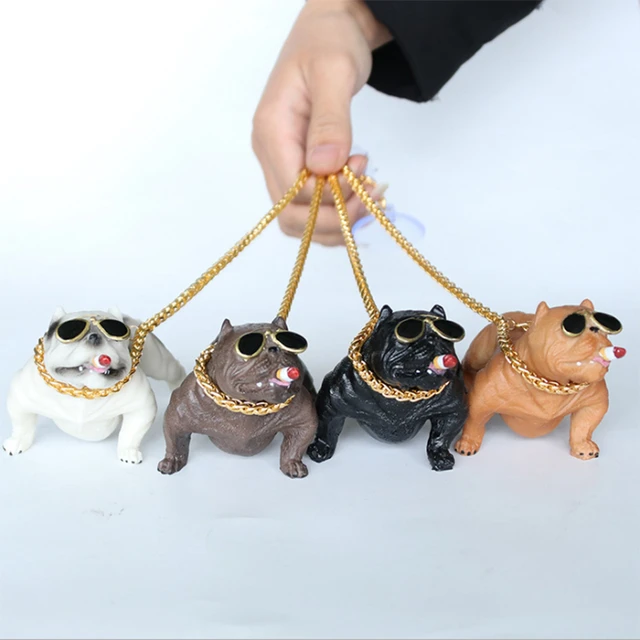 Automobiles Interior Bully Pitbull Simulated Car Dog Dolls Ornaments  Pendant Decoration Ornaments Toys Gift Car Accessories - AliExpress