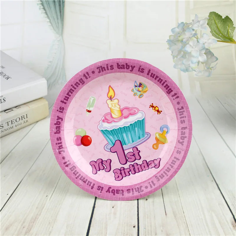 FANLUS 7inch colorful dots wave point disposable paper plates party tray Valentine Birthday Wedding Tableware cake barbecue (21)
