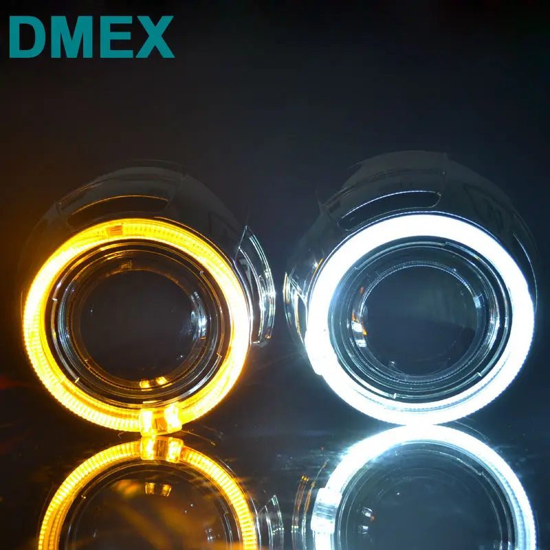 

DMEX Q5 Perfect D2S Car HID Projector lens with Angel eyes 3.0 inch Bi Xenon projector lens Fit for H4-3 Car Light