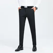 Азия Размер 29-40 мужские платье брюки однотонные костюмы брюки мужские деловые повседневные мужские брюки синие и черные брюки