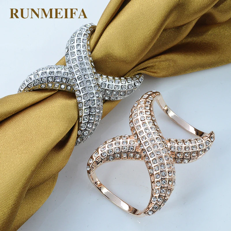 

RUNMEIFA New Silk Scarf Clip Buckle Alloy Number 8 Short Silk Scarf Buckle Brooch Pins Jewelry Gift For Women Accessioties