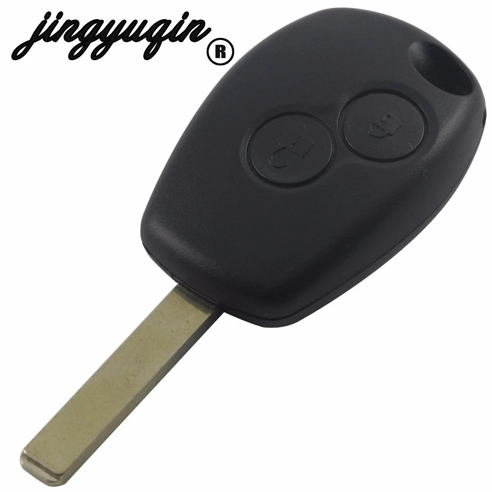 

jingyuqin Remote Car Key Case Cover For Renault Duster Modus Clio 3 Twingo DACIA Logan Sandero Uncut Blade Fob Shell Replacement