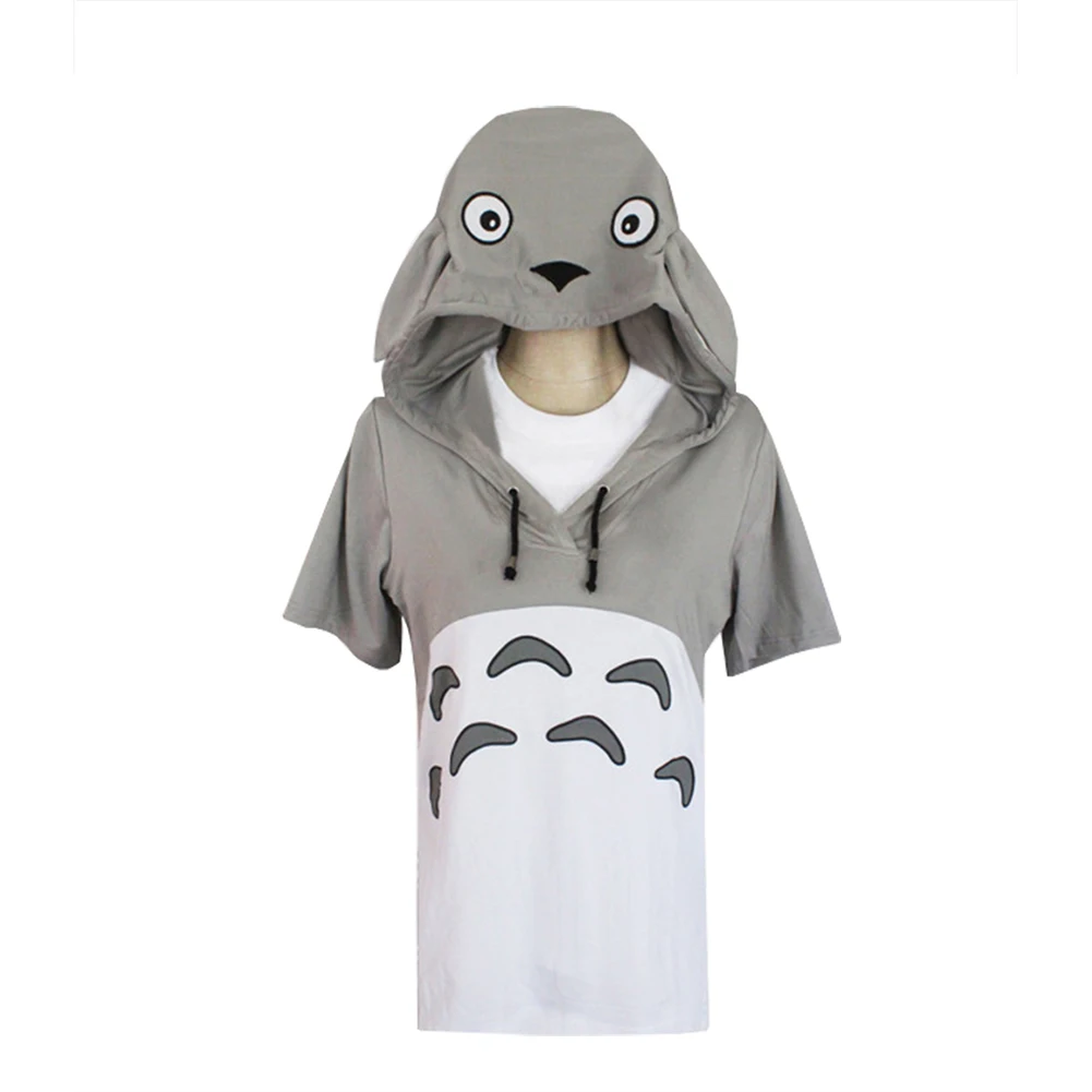 

brdwn Totoro Unisex Cotton Short-Sleeved cosplay Hoodie Casual Coat Tops Cool