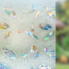 Витражная плёнка на стекла, окна стикеры статического цепляться матовый винил окна Плёнки конфиденциальности Декоративные Цвет круглый шаблон дизайна 45/90 см