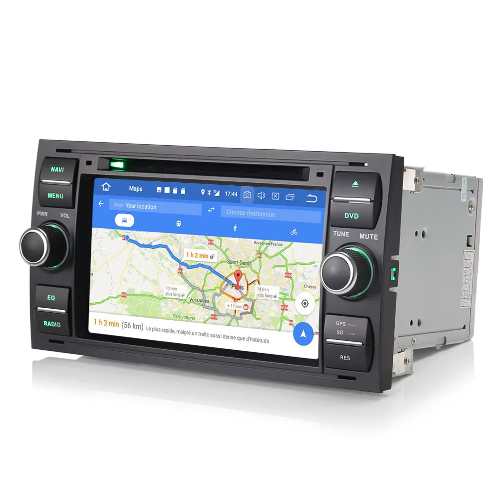 Perfect 7" Android 8.1 OS Car DVD Multimedia Navigation GPS Radio for Ford Transit 2005-2011 & Ford Focus 2005-2007 & S-Max 2006-2008 3