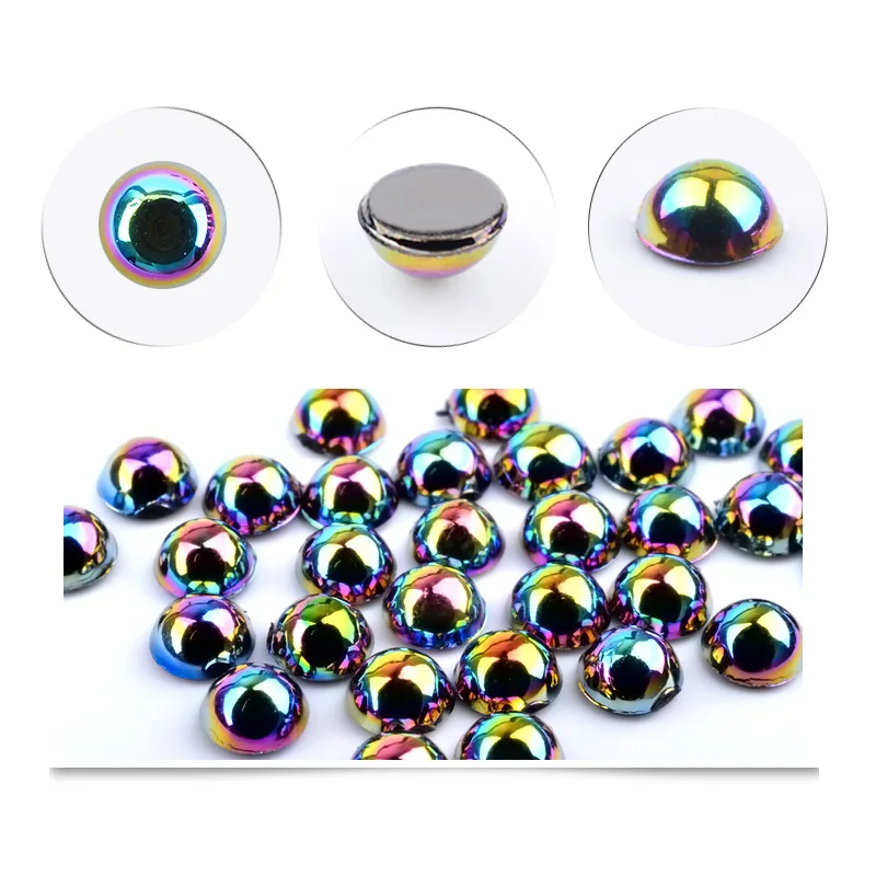 MIOBLET-300pc-Chameleon-3D-Nail-Rhinestone-Black-Pearl-Bead-10g-Semi-circle-Flat-Bottom-DIY-Manicure (2)