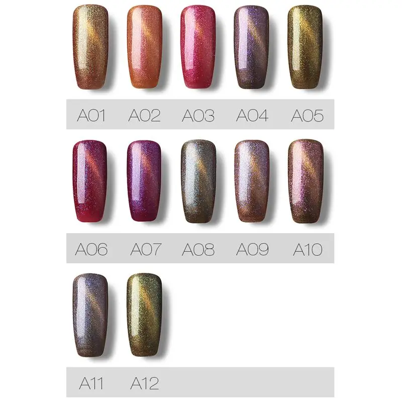 

Rosalind 7Ml Colorful Phantom Nail Gel Polish 3D Cat Eyes + Chameleon Gel Manicure UV Gel Color Polishe Need UV Led Lamp