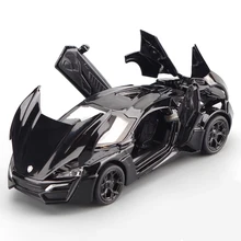 1:32 шкала моделирования быстро Lykan супер гоночный автомобиль модели ярости автомобиля Diecast игрушки со звуком сплава спортивных авто для мальчиков
