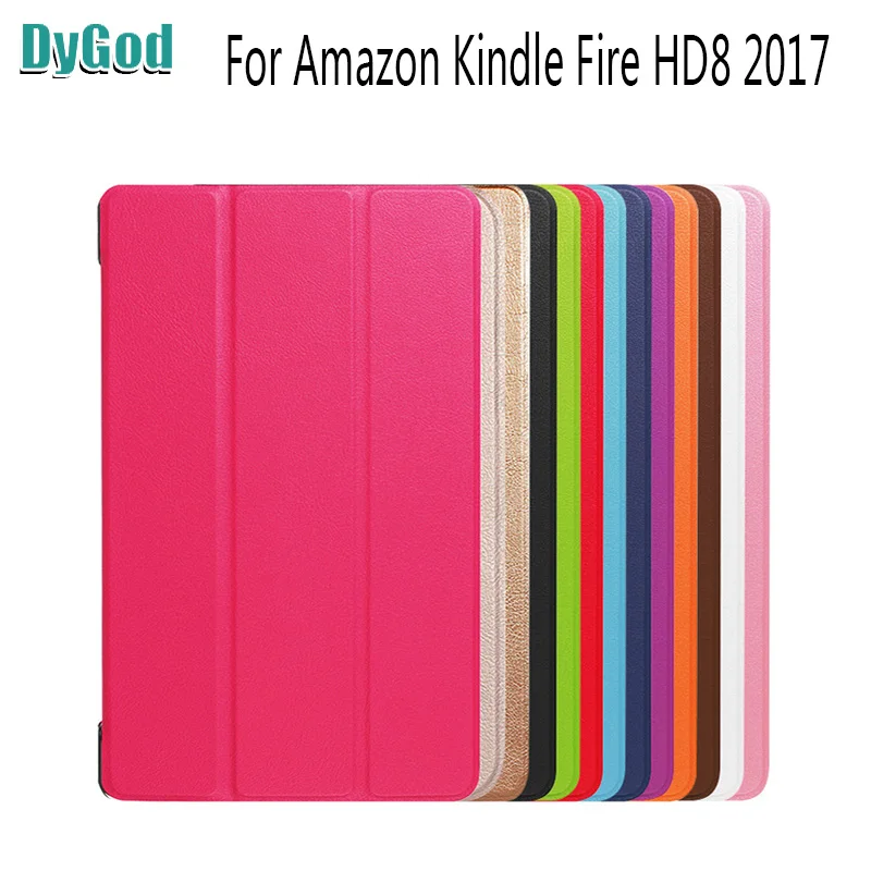 Кожаный чехол DyGod для смарт планшета Amazon Kindle Fire HD8 8 0 2017 дюйма магнитная текстура