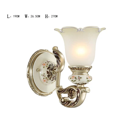 Европейский светодиодный настенный светильник Ванная комната туалетное зеркало со светодиодной подсветкой Гостиная настенное бра, прикроватное лампа фоновые обои настенные светильники Ретро смоляная лампа