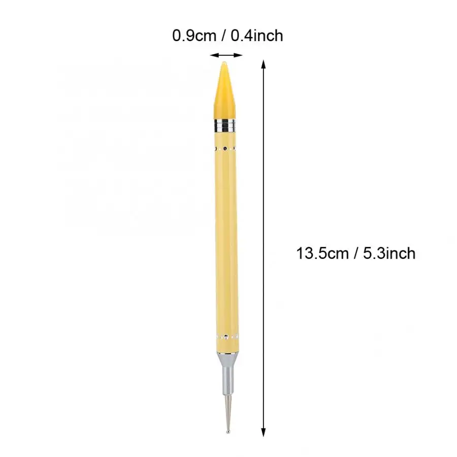 Ручка для нейл-арта двойной конец ногтей пунктирный рисунок ручка для рисования Карамельный цвет воск для ногтей подборщик камней Маникюрный Инструмент аксессуары для ногтей