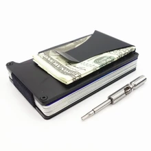 Новая мода ID кредитный держатель для карт мини RFID кошелек мужской тонкий чехол для визиток Мужской зажим для денег маленькие кошельки