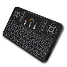 2.4GHz Mini Keyboard RGB Backlit Touchpad Wireless Keyboard Air Mouse for Android/Google Smart TV Box