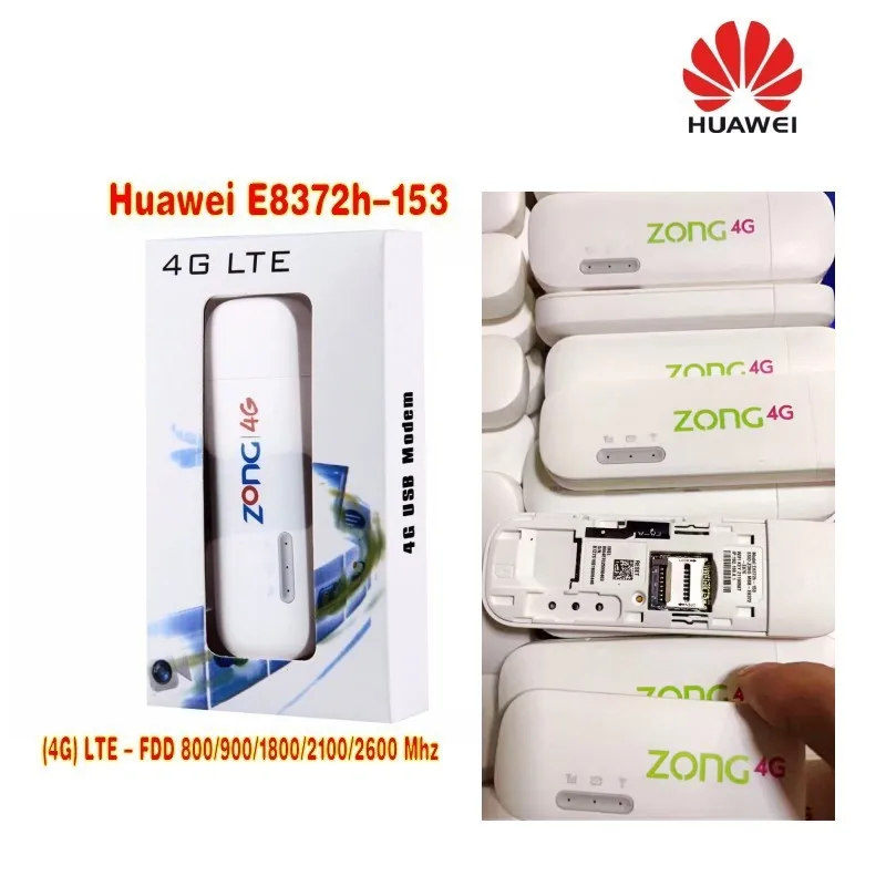 Разблокированный huawei E8372 E8372h-153 E8372h-608 с 2 шт антенной 150 м Wingle LTE модем