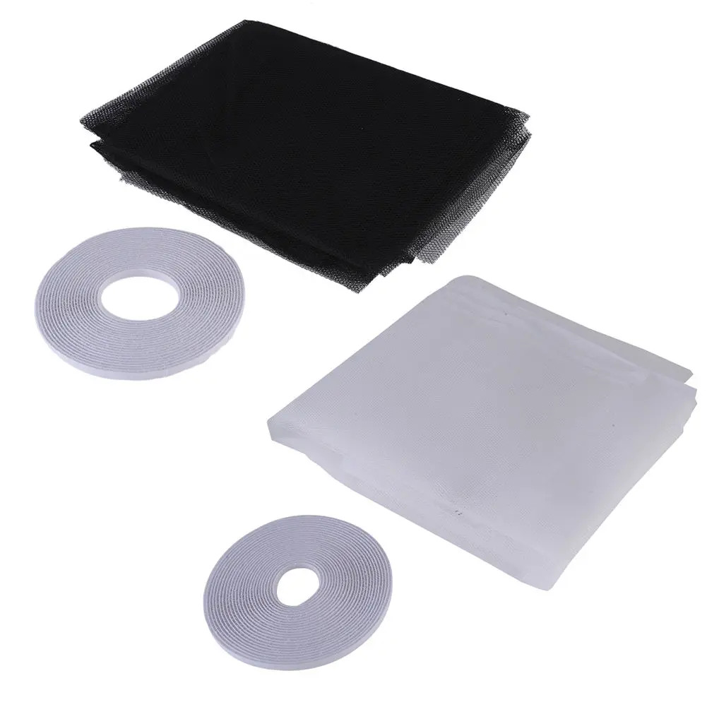 

Self-adhesive type Insect Fly Bug Mosquito Door Window Net Mesh Screen Curtain Protector With Tape 130cm x 150cm