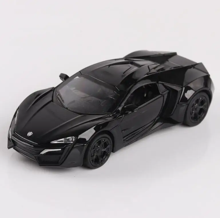 1/32 Diecasts & Toy Vehicles the fast and Furious Lykan модель автомобиля со звуком и светильник