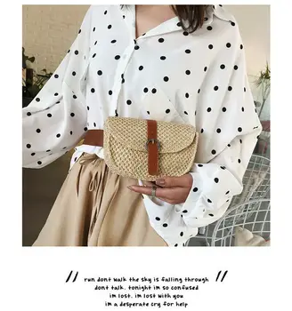 

Hot Women Handbags Beaded Baguette Boho Straw Bag Handwoven Buckle Round Rattan Knitted Crossbody Bag Tote Shoulder Bag