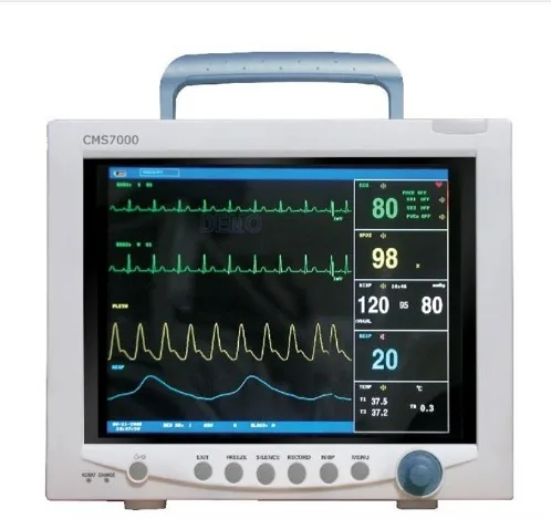 CONTEC CMS7000 CE FDA TFT 12,1 'портативный монитор пациента в отделении интенсивной терапии мульти параметр SPO2+ NIBP+ PR+ TEMP+ RE