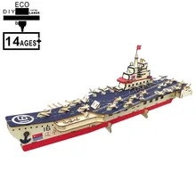 Военный корабль 3D Деревянный Образовательный детский пазл игры креативность сборка игрушка подарок для детей подростков взрослых ремесла для детей