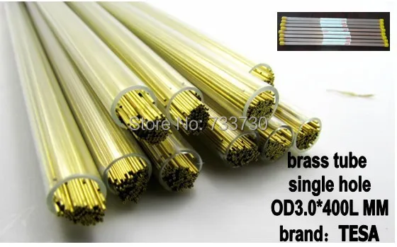 

Brass tube OD3.0*400Lmm single hole for EDM drilling machines MOQ:100PCS