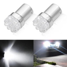 2 шт. Автомобильная лампочка 1156 BA15S P21W S25 7506 R5W Автомобильные светодиодные лампы 9 LED 2835 SMD задние поворотные сигнальные лампы резервного света DC 12 В