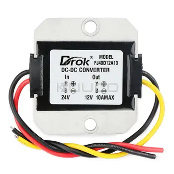 

5 PCS/LOT 120W Power Supply Module DC 17~40V 24V to 12V 10A Power Converter/Driver Module for Car/Large trucks/Taxi/Bus etc