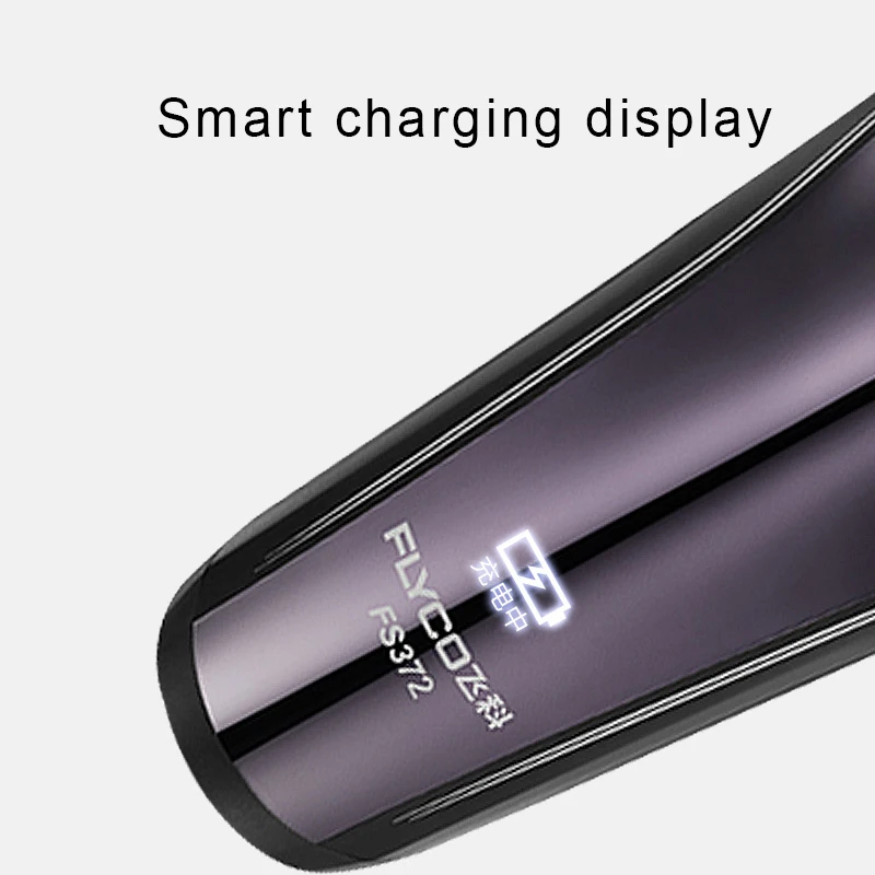 Ceny Golarka elektryczna FLyco z 3D ruchome głowice zmywalny golarka elektryczna wyświetlacz LED ładowania maszynka do golenia dla mężczyzn FS372