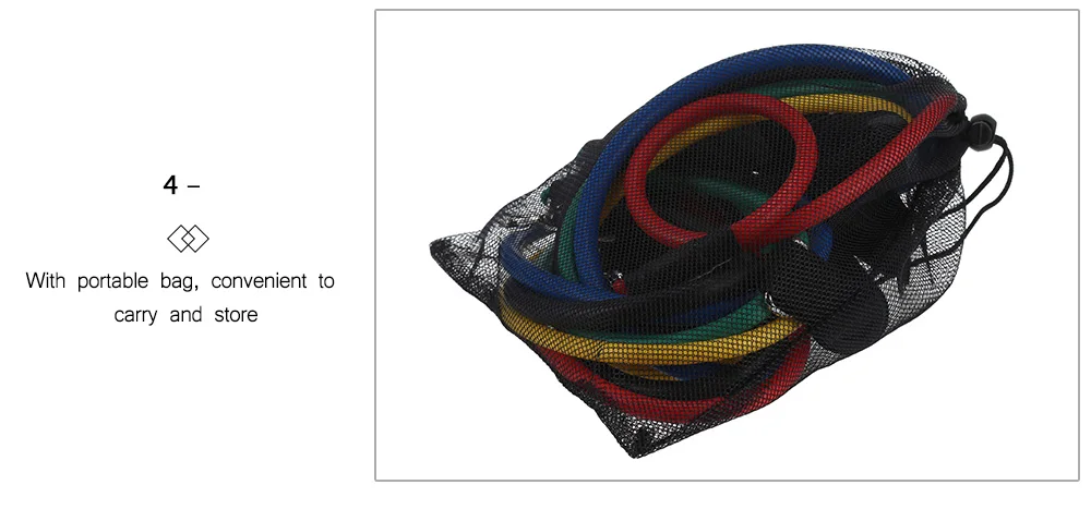 11pcs Latex Resistance Exercise Fitness Pull Rope Weight Loss Equipment
