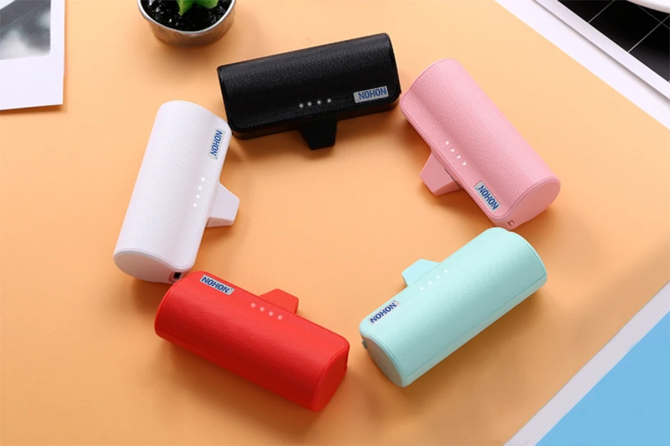 NOHON Mini Type USB C Power Bank 3000mAh Fast Charge Pocket Wireless Powerbank For Xiaomi Huawei USB-C Portable Charger Battery anker powercore 20000