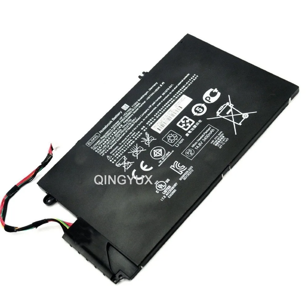 

QINGYUX 14.8V 52Wh New Laptop Battery EL04XL HSTNN-UB3R for Notebook HP Envy TouchSmart 4 X9-55 TPN-C102