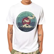 Летняя мужская модная повседневная футболка с рисунком из мультфильма с коротким рукавом и надписью, Однотонная футболка с круглым вырезом, дышащая Блуза# LR1