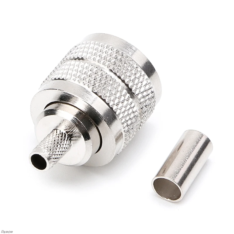 

10PCS UHF Male PL259 Plug Crimp RG58/142 LMR195 RG400 Screwed Coupling Connector Damom